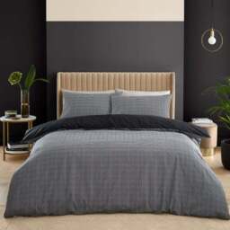 Catherine Lansfield Artemis Greek Key Black Duvet Cover and Pillowcase Set - thumbnail 2