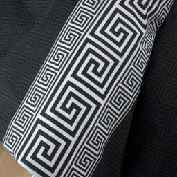 Catherine Lansfield Artemis Greek Key Black Duvet Cover and Pillowcase Set - thumbnail 4