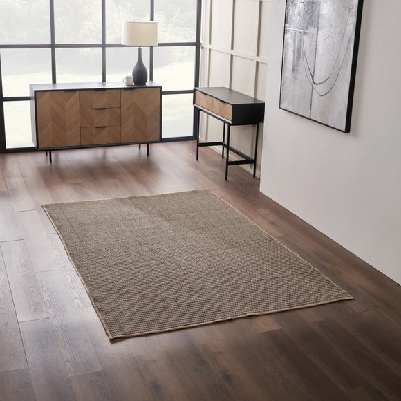 Pacific Lifestyle Natural and Slate Grey Design Rectangle Indoor Outdoor Rug - image 1