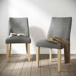 Cara Set of 2 Dining Chairs, Luna Fabric - thumbnail 1