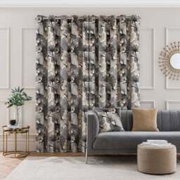 Gingko Cut Velvet Eyelet Curtains - thumbnail 4