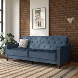Vintage Velvet Tufted Double Futon - thumbnail 1