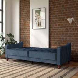 Vintage Velvet Tufted Double Futon - thumbnail 2