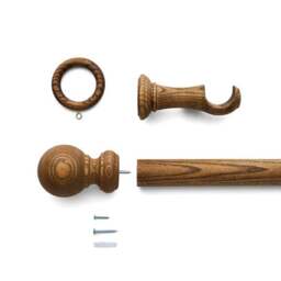 Tilton Wood Curtain Pole - thumbnail 4