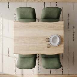 Ezra II 4 Seater Compact Rectangular Dining Table - thumbnail 2