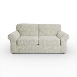 Flori Woven Leaf Fabric 2 Seater Sofa Bed - thumbnail 6
