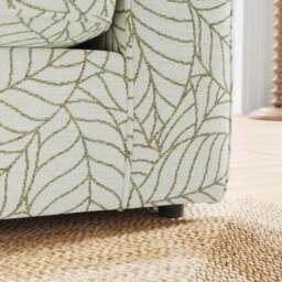 Flori Woven Leaf Fabric 2 Seater Sofa Bed - thumbnail 4