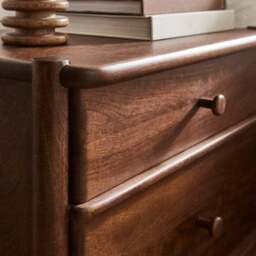 Elma 2 Drawer Bedside Table, Mango Wood - thumbnail 4