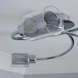 Grace 3 Light Chrome Semi Flush Ceiling Light - thumbnail 3