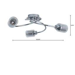 Grace 3 Light Chrome Semi Flush Ceiling Light - thumbnail 5