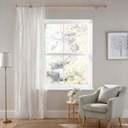 Adelina Embroidered Tab Top Voile Panel - thumbnail 2