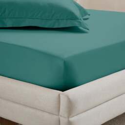 Dorma Crisp & Fresh 400 Thread Count Egyptian Cotton Percale Fitted Sheet - thumbnail 1