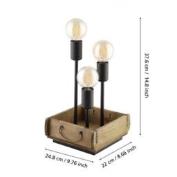 EGLO Tooton Mid Century Industrial Table Lamp - thumbnail 4
