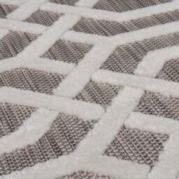 Mataro Geometric Indoor Outdoor Round Rug - thumbnail 2