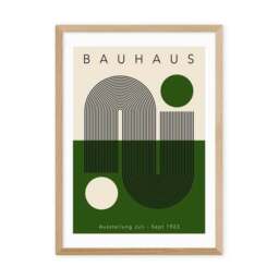 East End Prints Green Geometric Bauhaus by Luxe Poster Co - thumbnail 2