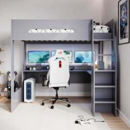 Skyhigh Small Double Gaming High Sleeper with Desk - thumbnail 2
