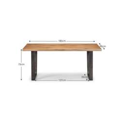 Brooklyn 6 Seater Rectangular Dining Table with 4 Soho Chairs and Bench, Solid Oak - thumbnail 3