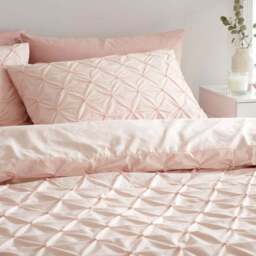 Aster Pintuck 100% Cotton Duvet Cover & Pillowcase Set - thumbnail 2