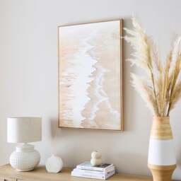 Morning Waves Hand Painted Framed Canvas - thumbnail 1