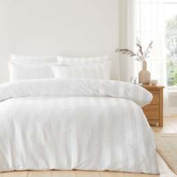 Dixon Waffle 100% Cotton Duvet Cover & Pillowcase Set - thumbnail 1