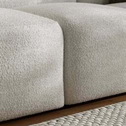 Romy Chunky Tonal Boucle Modular 3 Seater Sofa - thumbnail 5
