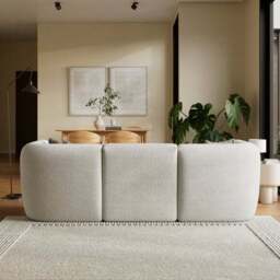 Romy Chunky Tonal Boucle Modular 3 Seater Sofa - thumbnail 2
