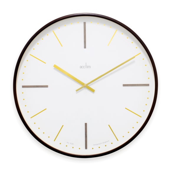 Acctim Knoll Dark Wood Wall Clock - image 1