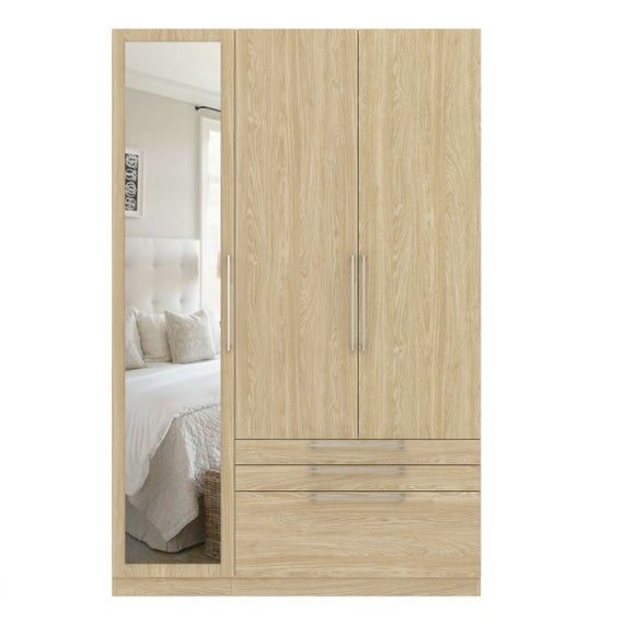 Foster Triple 3 Drawer Wardrobe - image 1