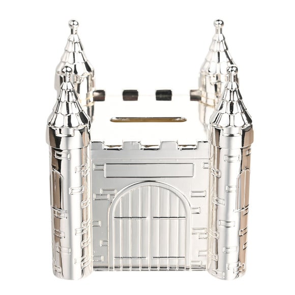 Bambino Silver Plated Castle Money Box - image 1