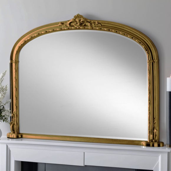 Yearn Victoria Arched Bevelled Overmantel Wall Mirror - image 1