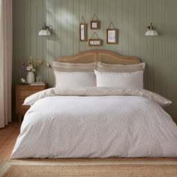 Annie Floral 144 Thread Count 100% Cotton Reversible Duvet Cover & Pillowcase Set