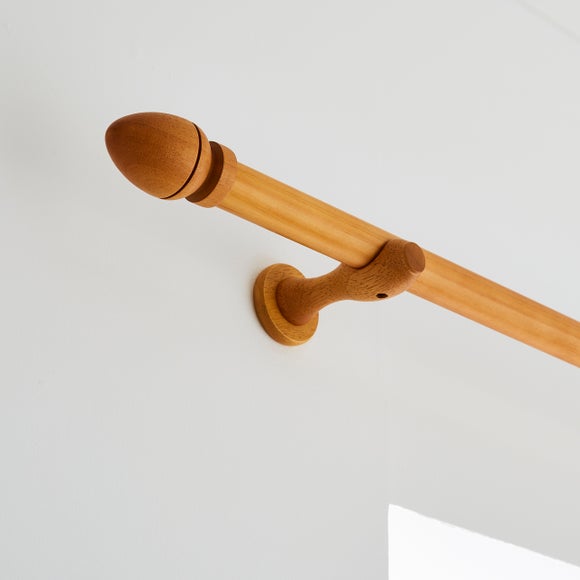 Oregon Fixed Wooden Curtain Pole with Rings - image 1