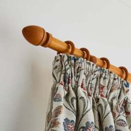 Oregon Fixed Wooden Curtain Pole with Rings - thumbnail 2