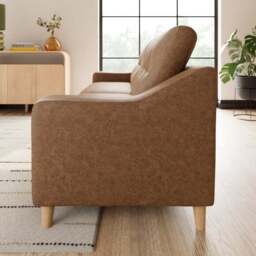 Baxter II Arizona Faux Leather 4 Seater Sofa - thumbnail 3