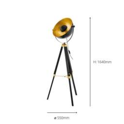 EGLO Covaleda Uplighter Tripod Floor Lamp - thumbnail 3