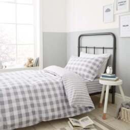 Bianca Check Stripe 100% Cotton Fitted Sheet - thumbnail 4