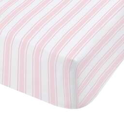 Bianca Check Stripe 100% Cotton Fitted Sheet - thumbnail 1