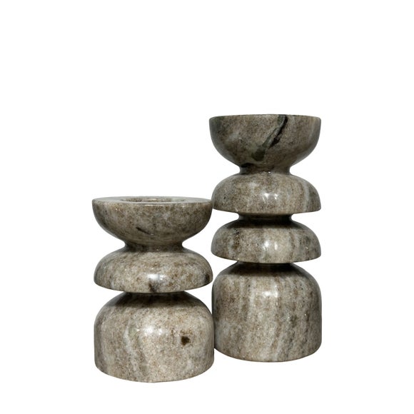 Azuaga Marble Tealight Candlestick Holder