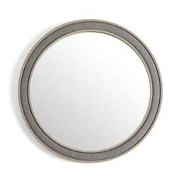 Luna Fabric Round Wall Mirror - thumbnail 3