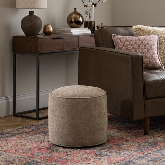 Chenille Round Pouffe - image 1