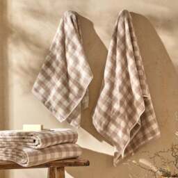 Yard Barton Check Cotton Towel - thumbnail 3