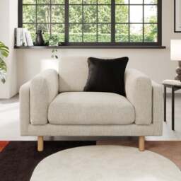 Newton Chunky Tonal Weave Snuggle Chair - thumbnail 1