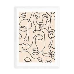East End Prints Single Line Faces Print - thumbnail 2