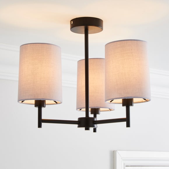 Prescot 3 Light Semi Flush Ceiling Light - image 1