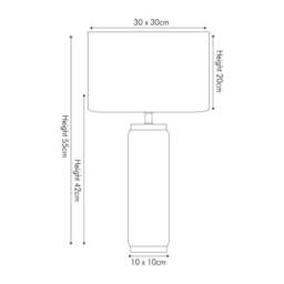 Carrara Grey Tall Table Lamp - thumbnail 5