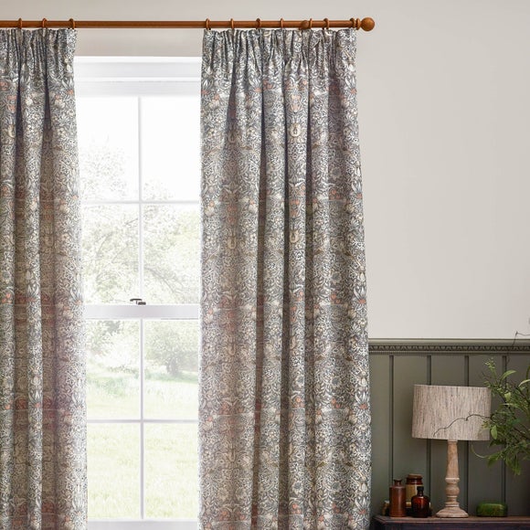 Morris & Co. Strawberry Thief Jacquard Pencil Pleat Curtains - image 1