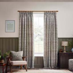 Morris & Co. Strawberry Thief Jacquard Pencil Pleat Curtains - thumbnail 2