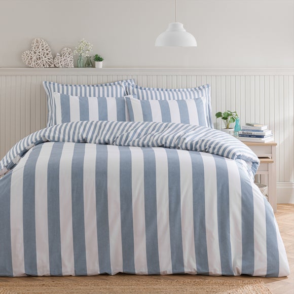 Kent Broad Stripe 100% Cotton Duvet Cover & Pillowcase Set - image 1