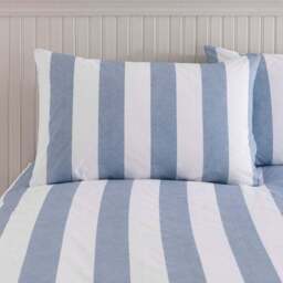 Kent Broad Stripe 100% Cotton Duvet Cover & Pillowcase Set - thumbnail 2