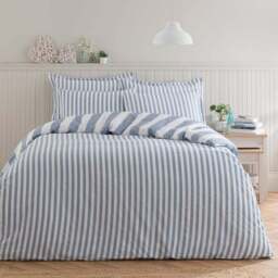 Kent Broad Stripe 100% Cotton Duvet Cover & Pillowcase Set - thumbnail 3